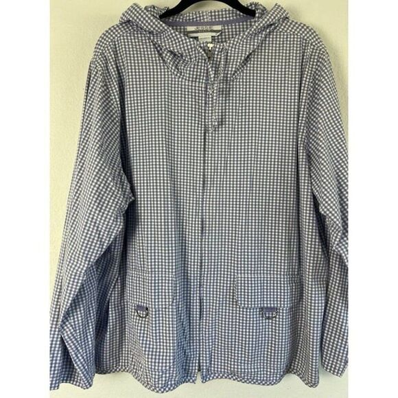 Jessie Sport Vintage Lavender Purple Checkered Full Zip Hoodie Jacket Size 20W - Picture 11 of 11